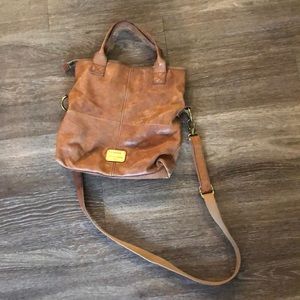 Unstructured Tan Fossil Crossbody bag